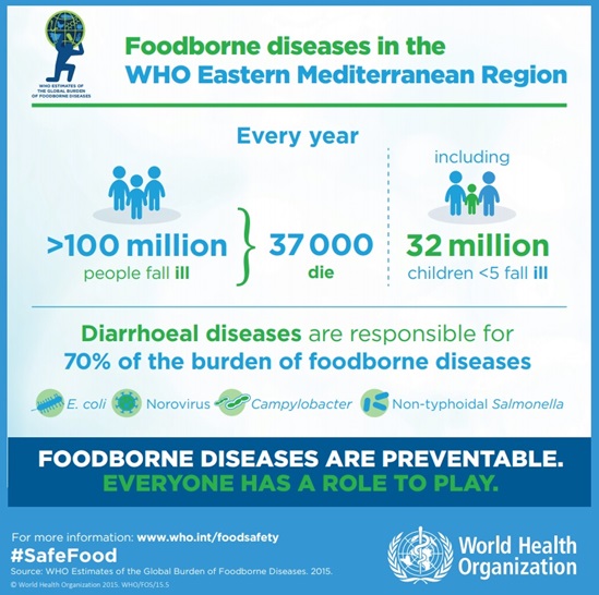Foodborne diseases in the WHO Eastern Mediterranean Region infographics