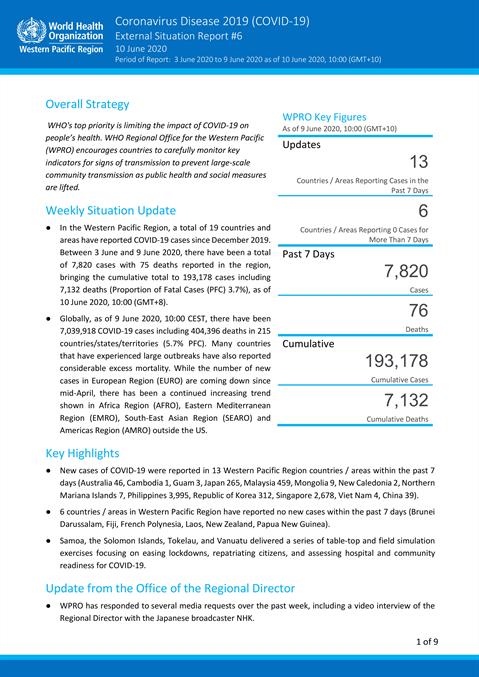 COVID-19 situation report for the Western Pacific Region #159: 3 November 2023