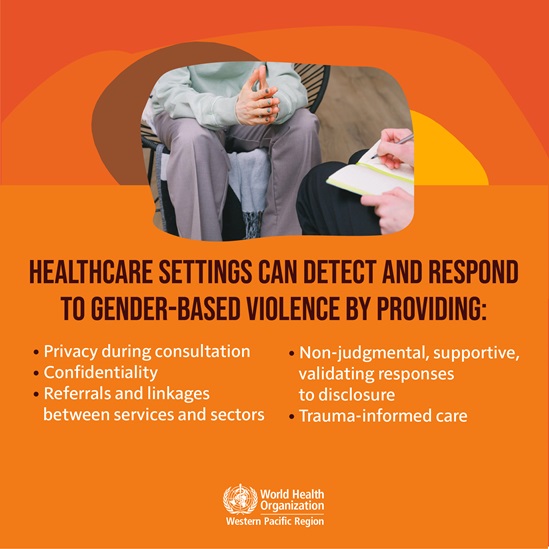 How healthcare settings can detect and respond to gender-based violence